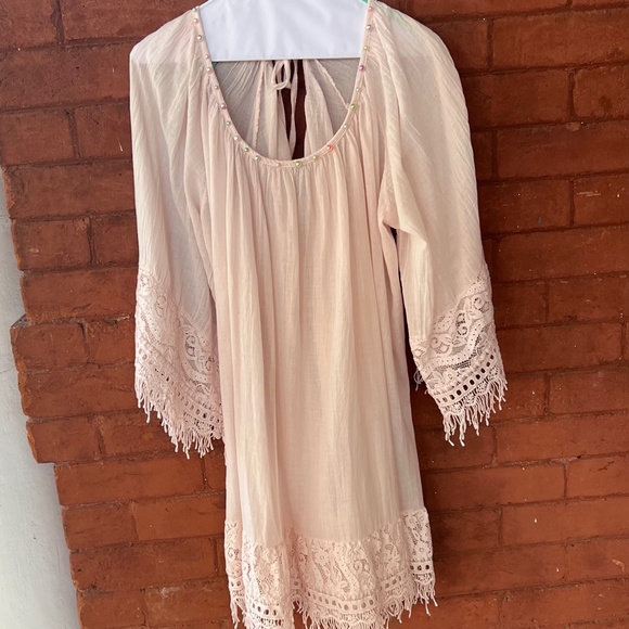 Scandal Italy Women's Pink Bohemian Top, One Size - Picture 2 of 13